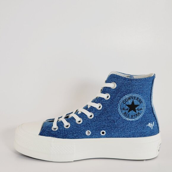 Converse CTAS Lift Hi Denim Navy/Egret Women's Platform Sneakers A12045C NWT - Picture 3 of 6